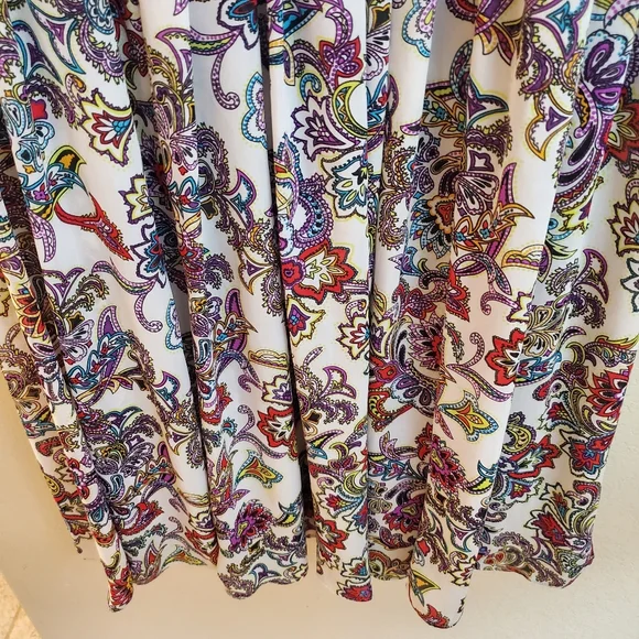 Banana Republic Paisley Floral Pleated Maxi Boho Skirt - Picture 11 of 13